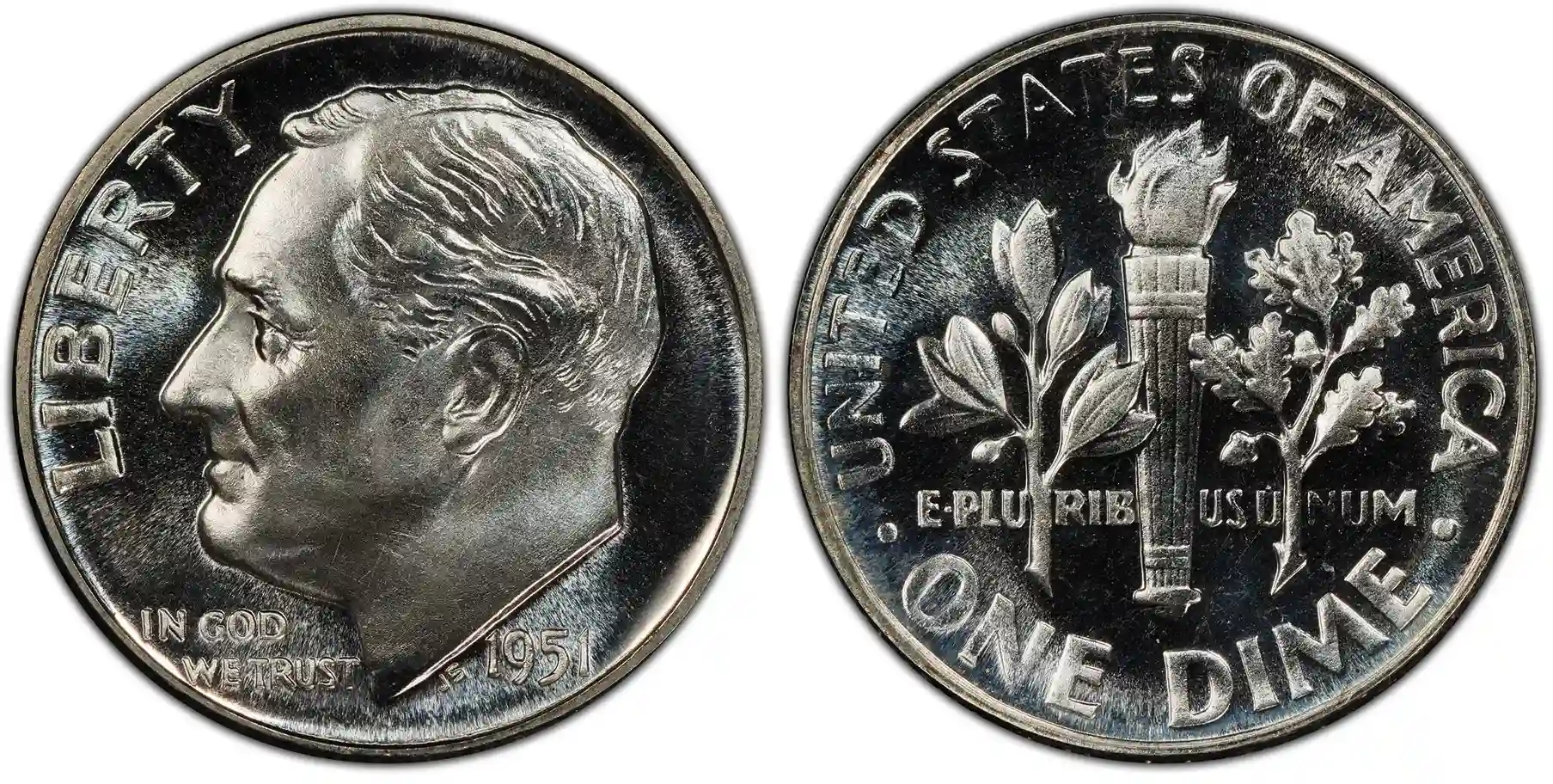 1951 Roosevelt Dime Proof